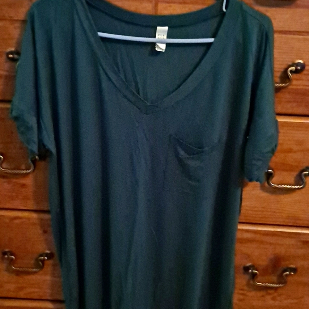 Hunter Green Flamingo Tshirt, size large